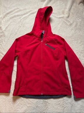FreeTech Red Hooded Zip Jacket